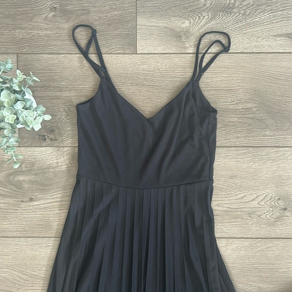 ASOS Black Maxi Dress Spaghetti Strap Size 2 - Picture 2 of 4